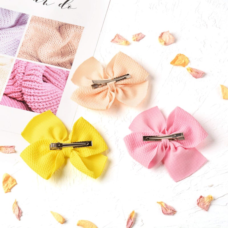 Prohouse 30 PCS Baby Girls Hair Bows Clips Barrettes Waffle Hair Accessories with Alligator Clip for Babies Girl Infant Toddlers Kids Teens - Image 5