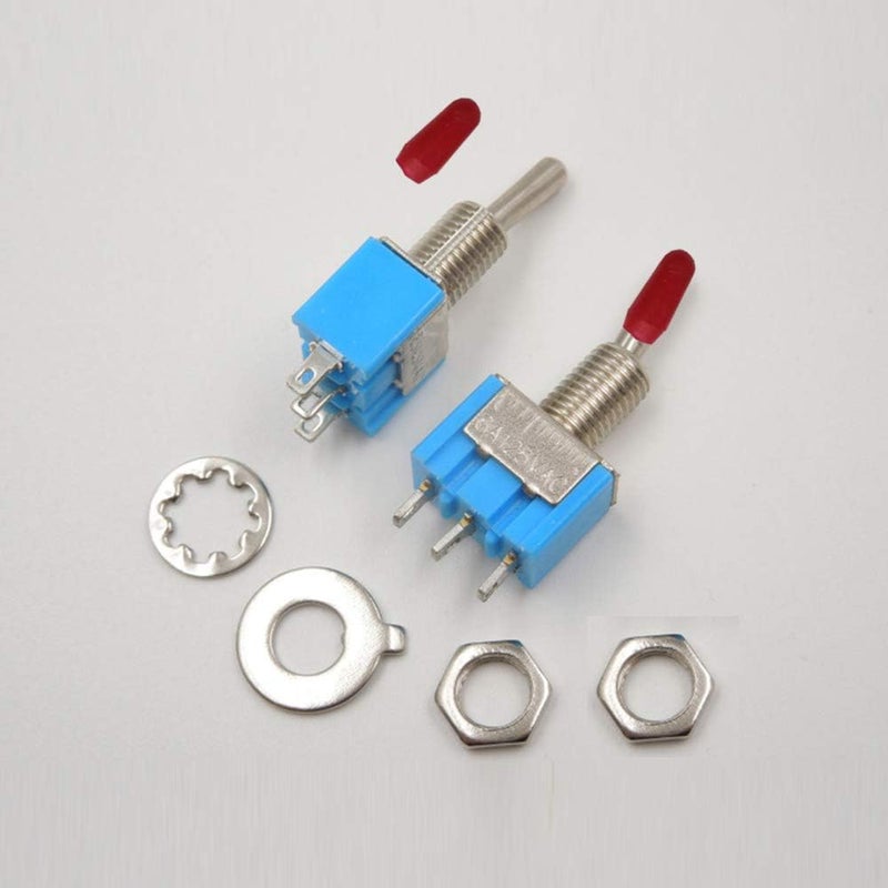 donjon VONVOFF Toggle Switch,ON/Off SPST with Pre-soldered Wires,3v/5v/12v/24v/72v/110v/220v/240v/ Mini Toggle Switches for car,Truck, Light,Test Machine,Industrial Equipment.3 Pins 2 Positions (10pcs+Wire) - Image 5