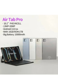 AirTab Airtab Pro Smart Tablet with 10.1-inch FHD Screen, 16GB RAM, 1TB Storage - with Arabic Keyboard - Silver  - Image 3