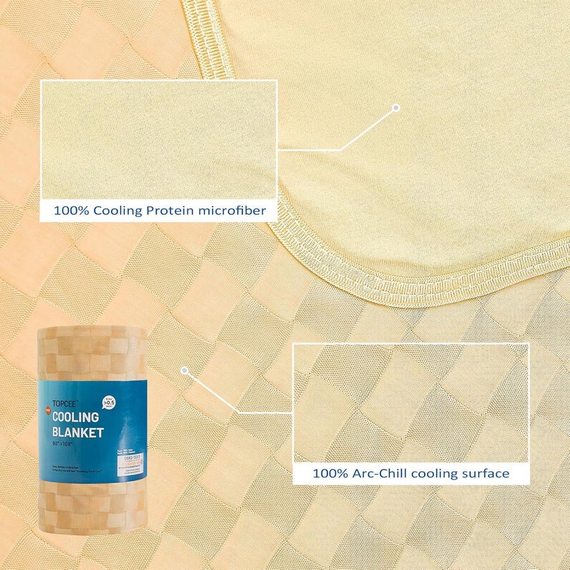 Topcee Cooling Blanket, Summer Cooling Blankets for Hot Sleepers, Arc-Chill Q-Max>0.5 Cool Fiber, Oeko-TEX 100% Certified, Soft, Breathable, Double-Side Bed Throw,Keep Cool for Adults Kids 60"x90" - Image 5