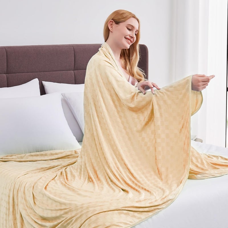 Topcee Cooling Blanket, Summer Cooling Blankets for Hot Sleepers, Arc-Chill Q-Max>0.5 Cool Fiber, Oeko-TEX 100% Certified, Soft, Breathable, Double-Side Bed Throw,Keep Cool for Adults Kids 60"x90" - Image 1