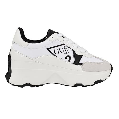 Guess Women's Calebb4 Sneaker, White/Black 144, 8 - Image 5