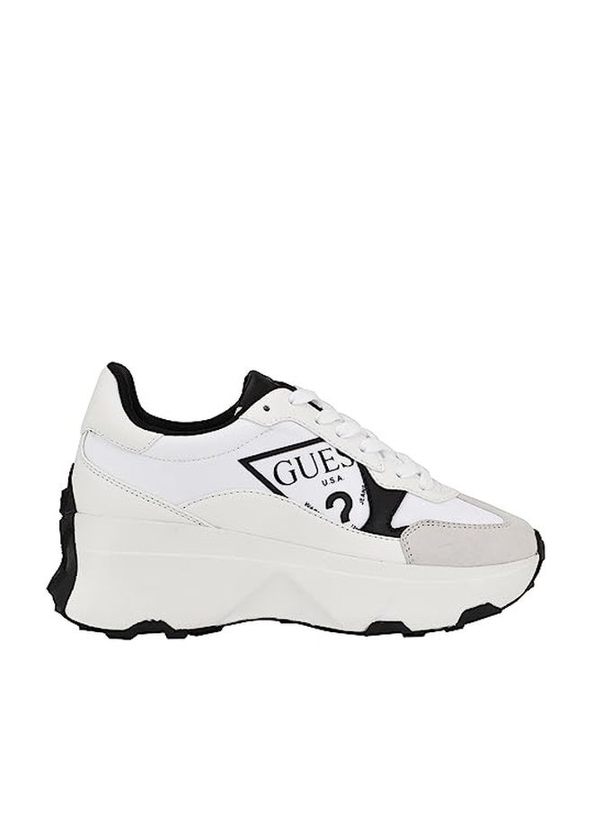 Guess Women's Calebb4 Sneaker, White/Black 144, 8 - Image 1