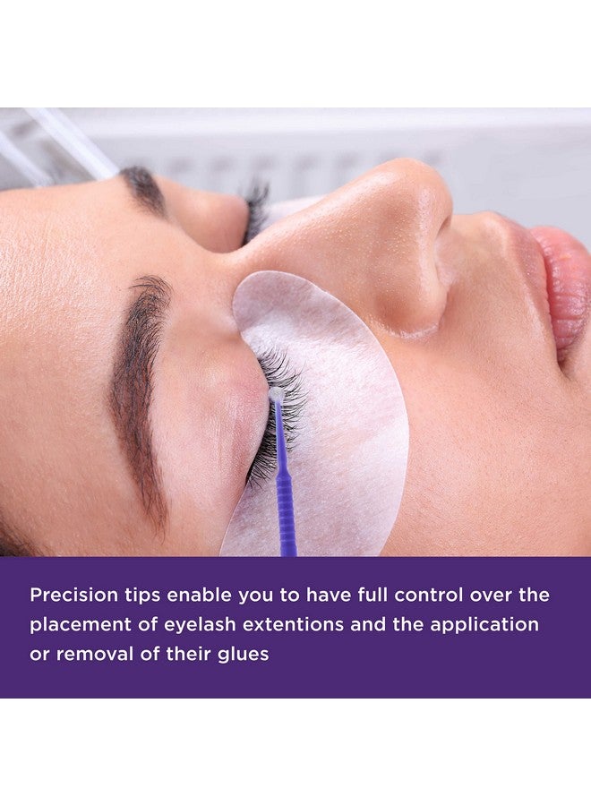 TCP Global Eyelash Extension Micro Brushes 100 Medium 2.0 Mm Tip Size Purple Disposable Brush Applicators Apply Makeup Paint Touch Up  - Image 4