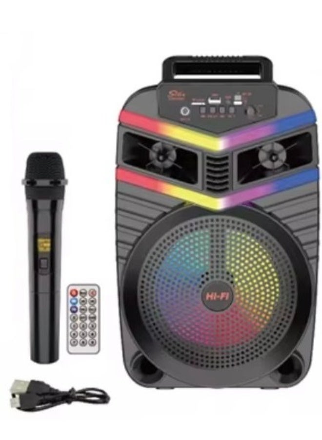 Microplus Wireless Bluetooth Speaker Stereo Sound FM Radio TF Memory USB Input Mic Input AUX PS-4837 - Image 1