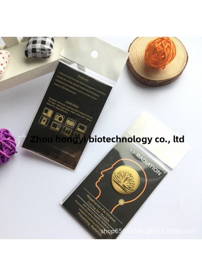 Full Set Of 16 24K Radiation Phone Stickers-Color:lotus Style - Image 1