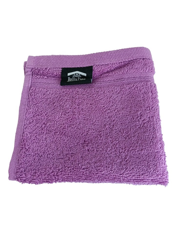 Pearl Coast 12 Pieces Luxury Face Towel Set 30x30cm 630 GSM Premium Cotton Ultra Soft and Highly Absorbent Expertly Woven for Durability Hotel And Spa Quality Towels Purple  - Image 2