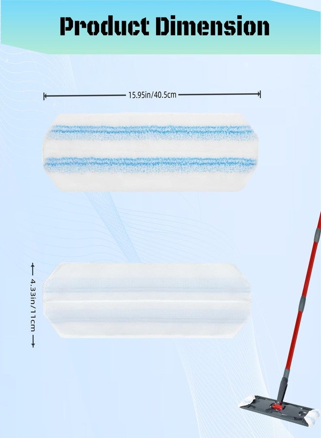 Avaenzo 5 Pack H2prO Mop Pads Compatible with O Ceda H2PrO Flat Mop System, 100% Microfiber Mop Head Replacements, Washable and Reusable for H2prO Mop Refills, White - Image 3