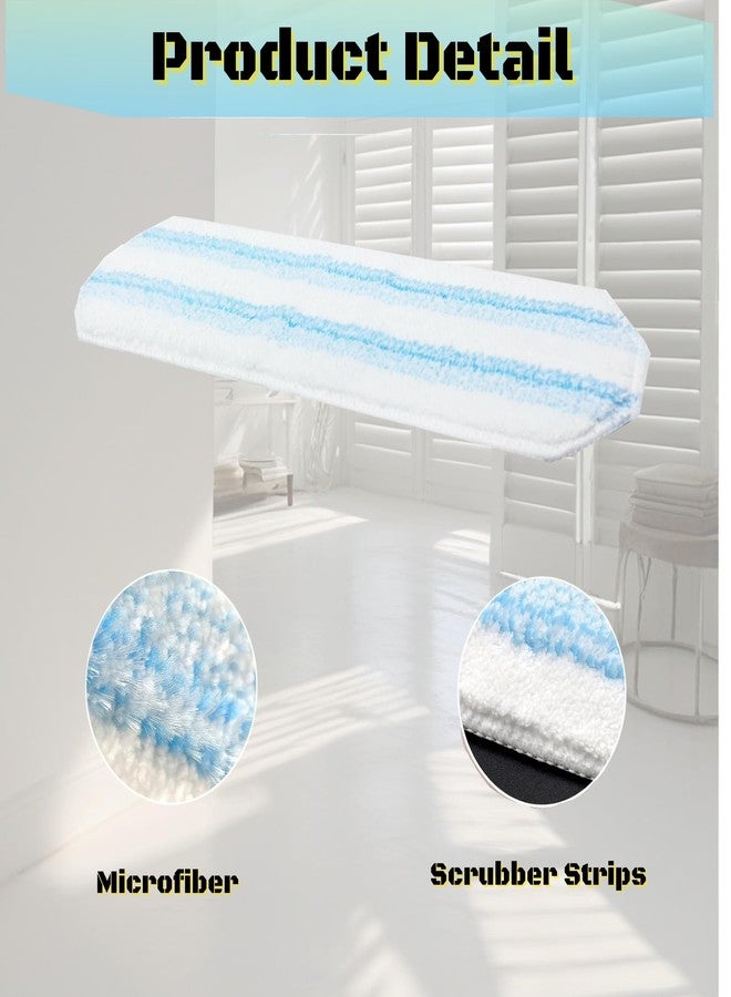 Avaenzo 5 Pack H2prO Mop Pads Compatible with O Ceda H2PrO Flat Mop System, 100% Microfiber Mop Head Replacements, Washable and Reusable for H2prO Mop Refills, White - Image 2
