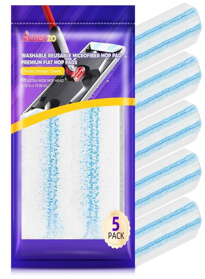 Avaenzo 5 Pack H2prO Mop Pads Compatible with O Ceda H2PrO Flat Mop System, 100% Microfiber Mop Head Replacements, Washable and Reusable for H2prO Mop Refills, White - Image 1
