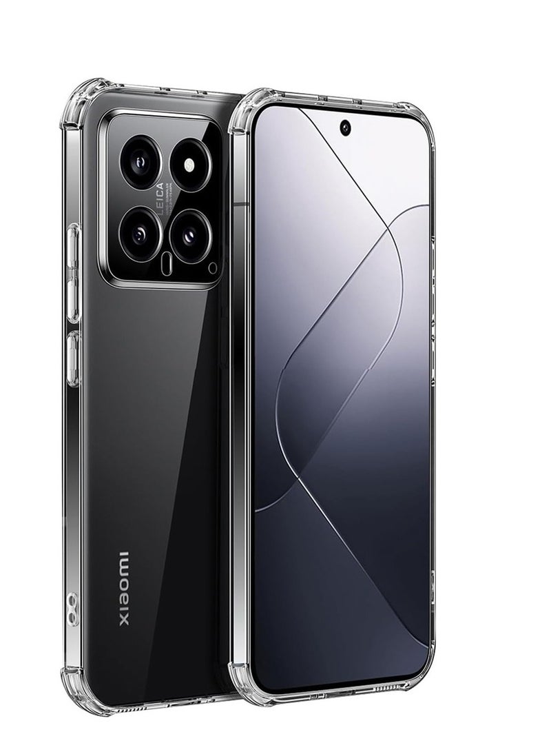 Techie Xiaomi 14 5G TPU Bumper Corner Case with Camera Lens Protection Transparent Protective Back Cover - Image 1