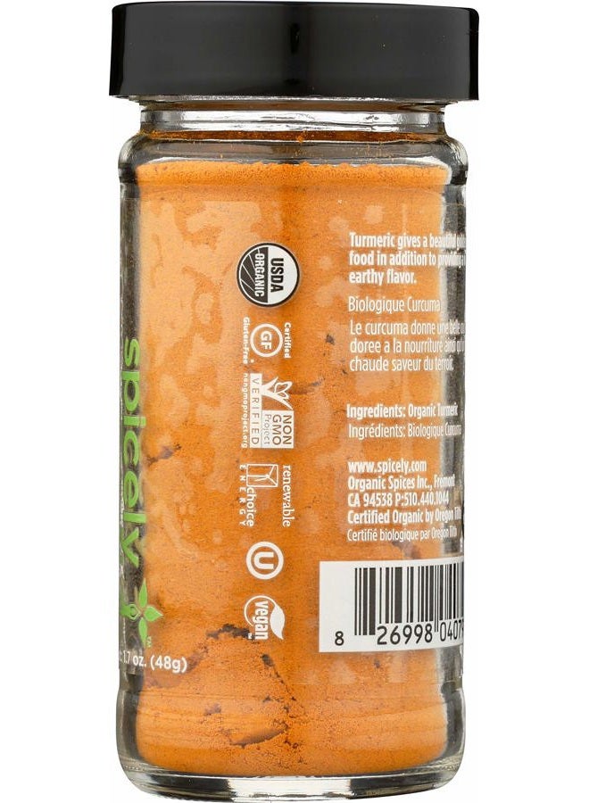 Spicely Organics Turmeric Powder 1.70 Ounce Jar Certified Gluten Free - Image 3