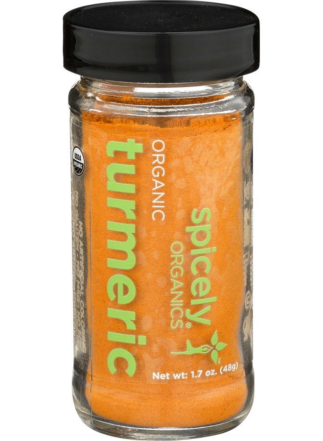 Spicely Organics Turmeric Powder 1.70 Ounce Jar Certified Gluten Free - Image 1