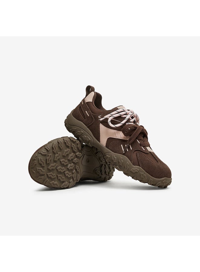 Tata Cocoa Bean Retro Sneakers Women's Casual Shoes Training Shoes, Dark Brown/pink Cm5, Size 38 - Image 4
