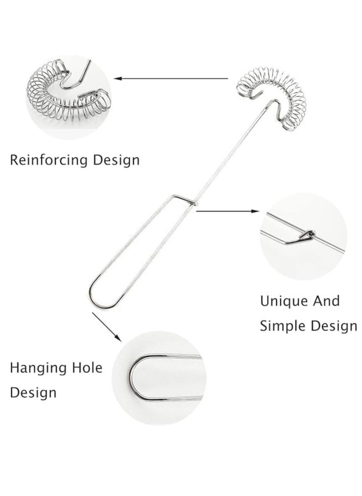 Spaceshoop - Spiral Whisk Egg Mini Whipper Whisk Stainless Steel Egg Whisk Flat Spring Coil Whisk Egg Frother, Milk Sauce and Gravy Whisk Beater Blender Scandinavian Type Whisk - Image 1