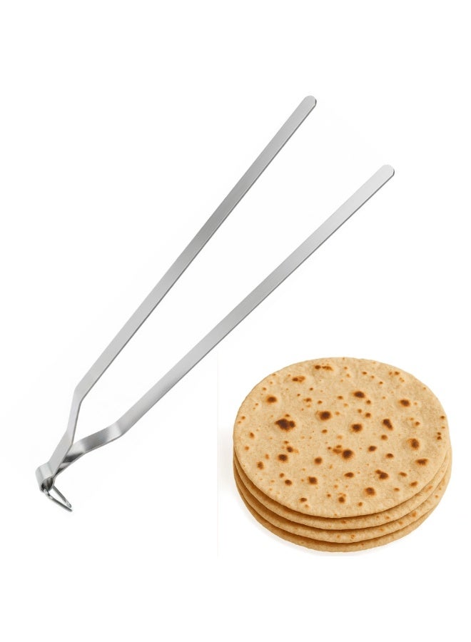 AMM Stainless Steel Roti Tong Chimta – Chapati, Naan & Pita Bread Holder for Gas Stove - Image 4
