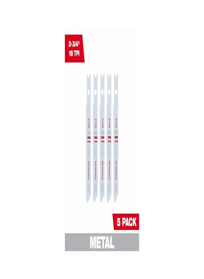 ميلواكي شفرة منشار بانوراما ثنائية المعدن عالية السرعة من ميلووكي GIDDS2-2493819، مقاس 2 3/4 بوصة، 18 سنًا/بوصة، عبوة من 5 قطع - Image 5