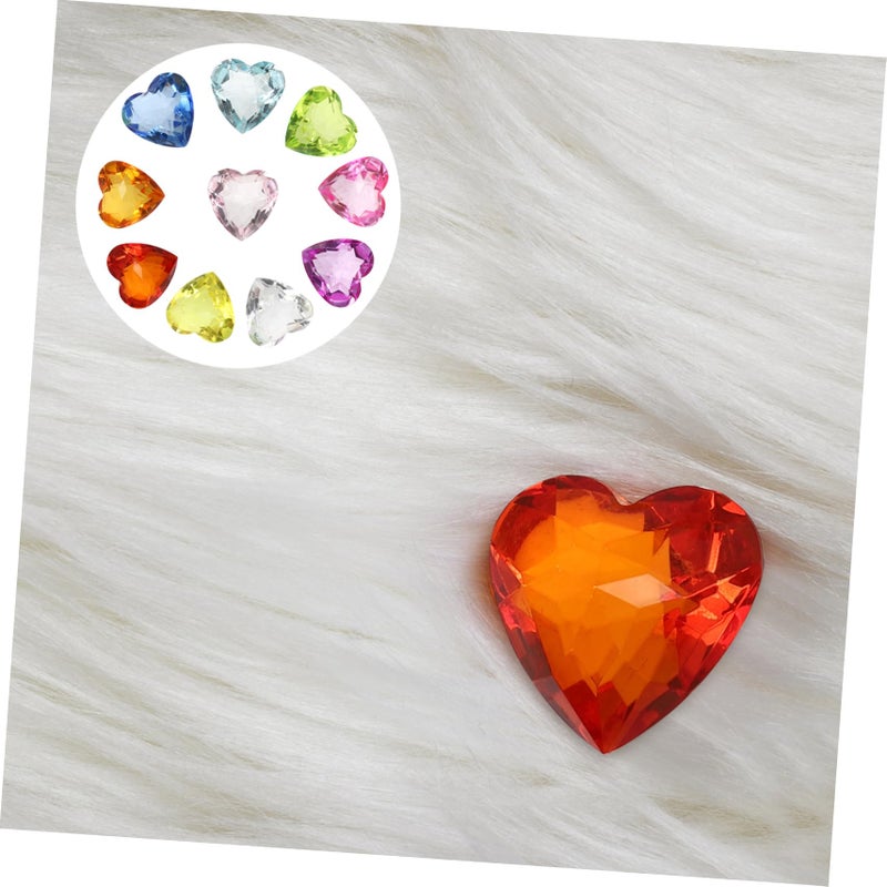 Assorted Color Acrylic Heart Shape Gems for Jewelry Making and Creative Play - Image 5