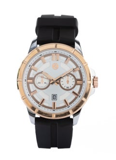 ZYROS Men's watch, Elegant And Luxurious Design, White Dial, Waterproof, Rubber, Black - Z280728M-2  - Image 1