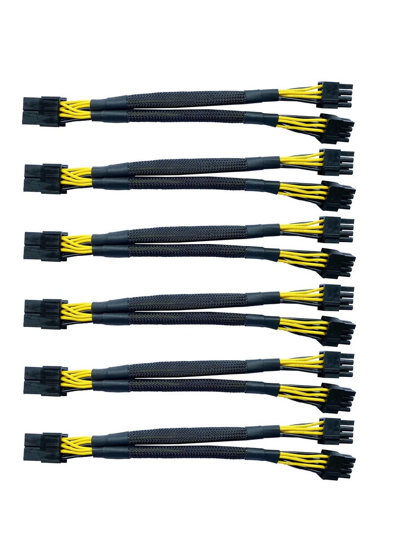 KASTWAVE Express Adapter Braided Sleeved Splitter Power Cable (6 pack） - Image 1