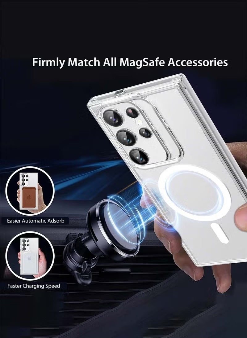 جيرفور حافظة سامسونج جالاكسي S25 الترا حافظة شفافة مضادة للخدش S25 حافظة هاتف مضادة للصدمات مع شحن لاسلكي لهاتف سامسونج جالاكسي S25 الترا 5G - Image 3