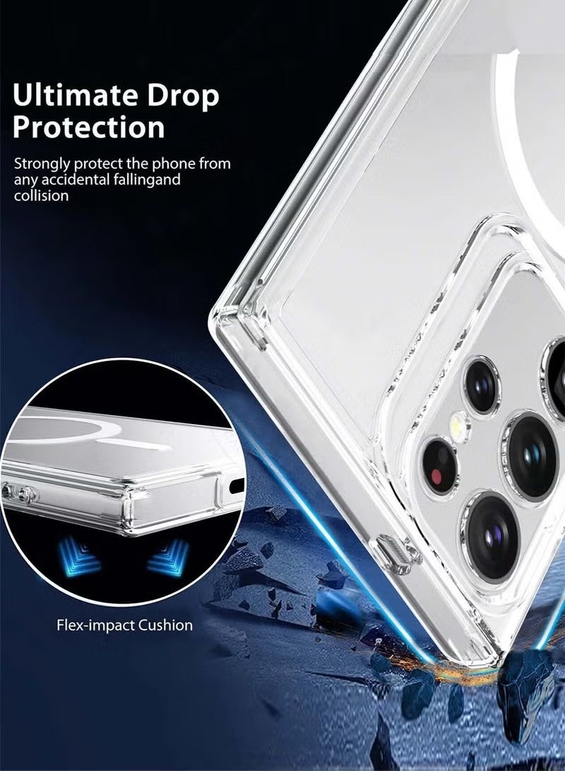 جيرفور حافظة سامسونج جالاكسي S25 الترا حافظة شفافة مضادة للخدش S25 حافظة هاتف مضادة للصدمات مع شحن لاسلكي لهاتف سامسونج جالاكسي S25 الترا 5G - Image 4