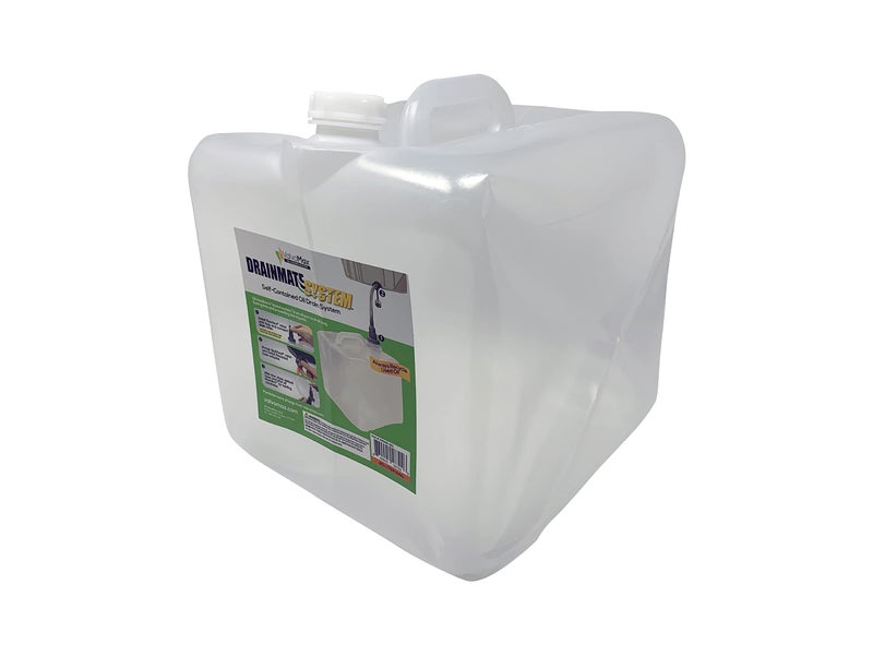 ValvoMax Oil Drain Containers â€“ Clean, No-Mess Used Oil Collection System â€“ Compatible Quick Twist Oil Drain Valve (20 Qt Jug with Handle) - Image 1