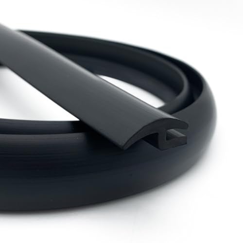 PACIXU Car Front Windshield Rubber Seal Strip, Windshield Weather Stripping, Molding Trim Strips for Most Cars Trucks RV SUVs, 20Ft, Black - Image 1