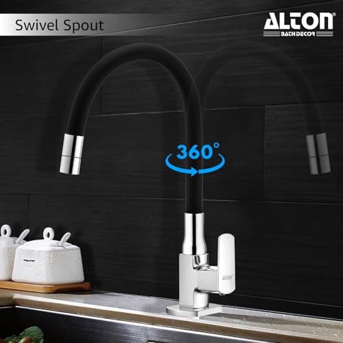 ALTON QDRL5855-SF, Swan Neck with Flexible Swivel Spout | Kitchen Sink Tap | Kitchen Faucet | Tap for Kitchen Sink | Taps | Wash Basin Tap | Pillar Tap - Image 4