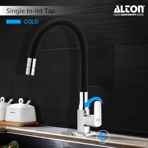 ALTON QDRL5855-SF, Swan Neck with Flexible Swivel Spout | Kitchen Sink Tap | Kitchen Faucet | Tap for Kitchen Sink | Taps | Wash Basin Tap | Pillar Tap - Image 5