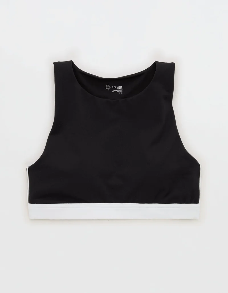 Aerie  OFFLINE By Aerie The Hugger High Neck Sports Bra for Women | Best Price UAE