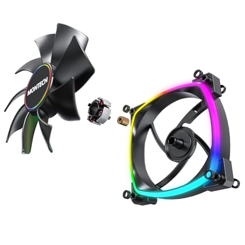 Montech AX 140 ARGB Fan – 1600PWM, High-End Durability, Silent Performance, and Stunning ARGB Design (140mm, Black) - Image 3