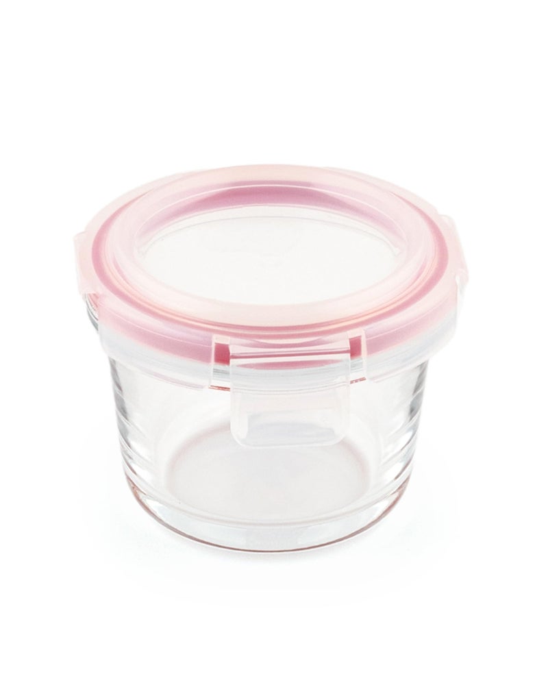 DUBBLIN Lock Me Up Glass Heat Resistant Borosilicate Glass Container Set of 3, 130ml - Round, Clear | Oven, Freezer & Microwave Safe Storage Solution (3 Piece) - Image 5
