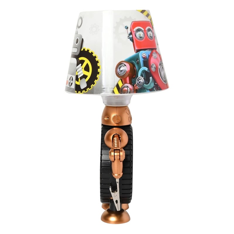 NYRWANA Analogue Desk Tyre Clock Table with Lamp for Home Best Diwali Gifts Items Diwali Home Decor Items Gold - Image 4
