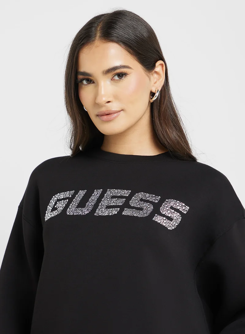 GUESS Logo Detail Sweatshirt