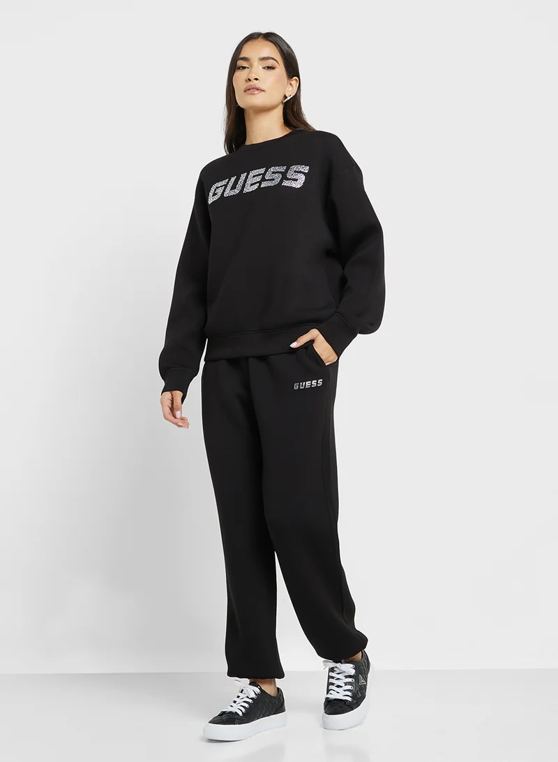 GUESS Logo Detail Sweatshirt