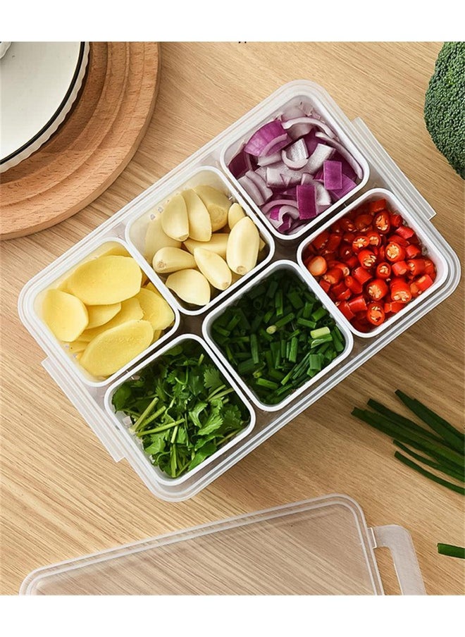 MosQuick®6 grid Fridge Storage Boxes fridge storage containers fridge organiser storage boxes Vegetable Storage Box for Fridge freezer storage containers fridge containers for storage Fridge Organizer