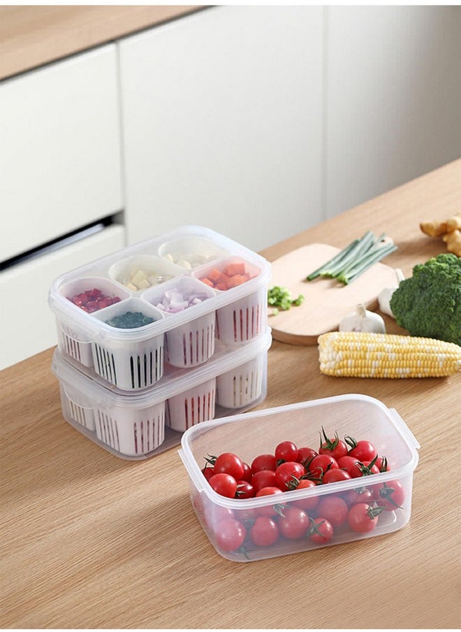 MosQuick®6 grid Fridge Storage Boxes fridge storage containers fridge organiser storage boxes Vegetable Storage Box for Fridge freezer storage containers fridge containers for storage Fridge Organizer