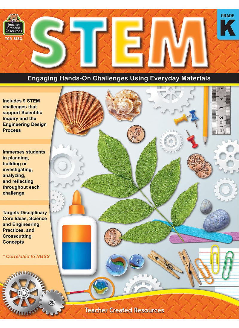 Teacher Created Resources STEM: Engaging Hands-On Challenges Using Everyday Materials, Grade K from Teacher Created Resources 