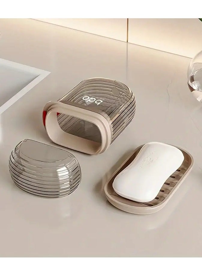 bdo - Portable Travel Soap Box with Lid, Sealed Leak-Proof Soap Case, Drain Layer Design, Durable PET Material, Compact Hygiene & Sanitation Storage Container - Image 1