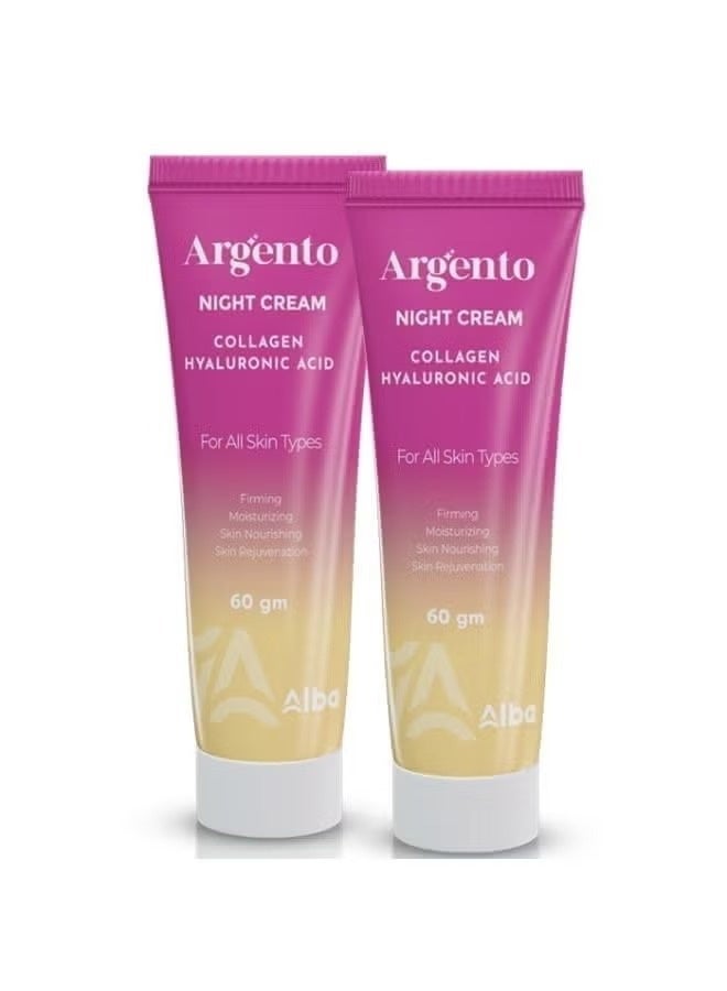ARGENTO The secret to your radiant morning starts with Argento: Night Cream enriched with collagen and hyaluronic acid - Image 1