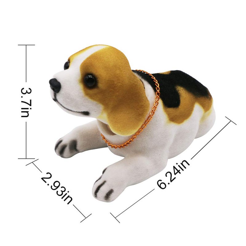 Rayberro Bobble Head Beagle, Car Decoration Nodding Dog Ornaments High Emulation Creative Dog Dashboard Crafts Gift for Car, Vehicle, Desk, Tabletop, Office Decor, Baby, Kids Toy - Image 2