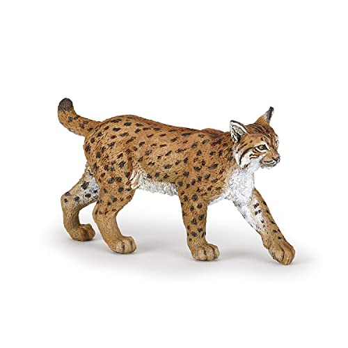 Papo - Lynx - Realistic Plastic Figurine - 3 Years Old - Wildlife - Hand Painted - Accurate and Realistic Details - Durable and Educational - Children's Toy - Gift Idea - Lynx Figurine - Wild cat Toy - Image 1