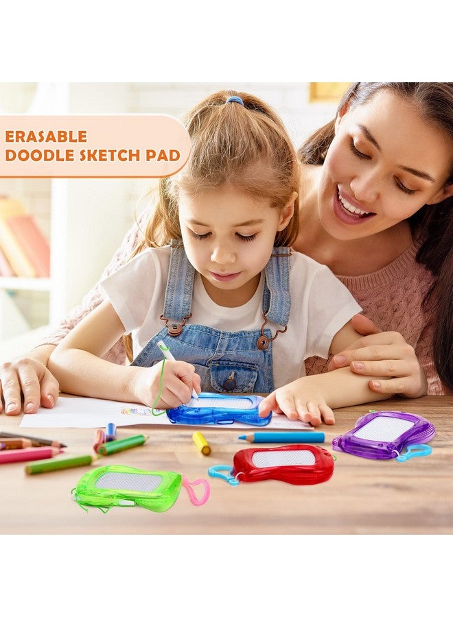 Chinco Chinco 24 Pieces Kids Mini Magnetic Drawing Board for Backpack Keychain Clip Erasable Mini Doodle Boards Toys for Party Colorful Writing Sketch Painting Pad Set Classroom Reward Supplies(Classic)  - Image 4