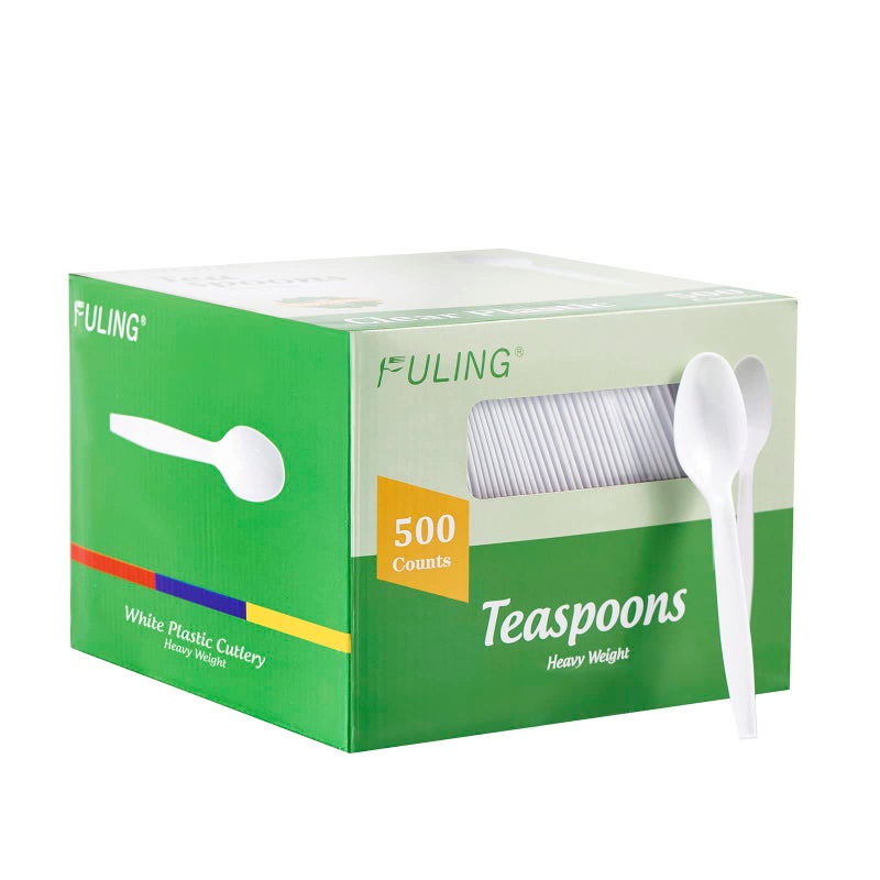 500 Count Heavy Duty White Plastic Tea Spoons Disposable Cutlery Party Utensils Heavyweight