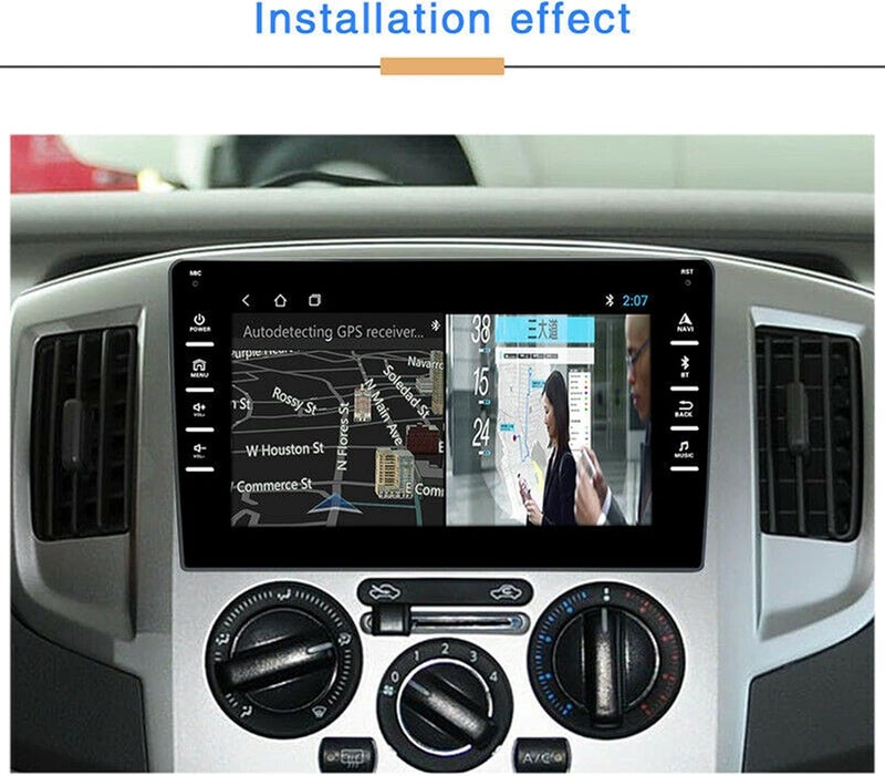 klarako Car Entertainment Multimedia System, klarako 8in Car Stereo GPS Navigation for Android10.0 Wifi FM Radio Media Player Mirror Link Capacitive Touch Screen(1+16G) - Image 3