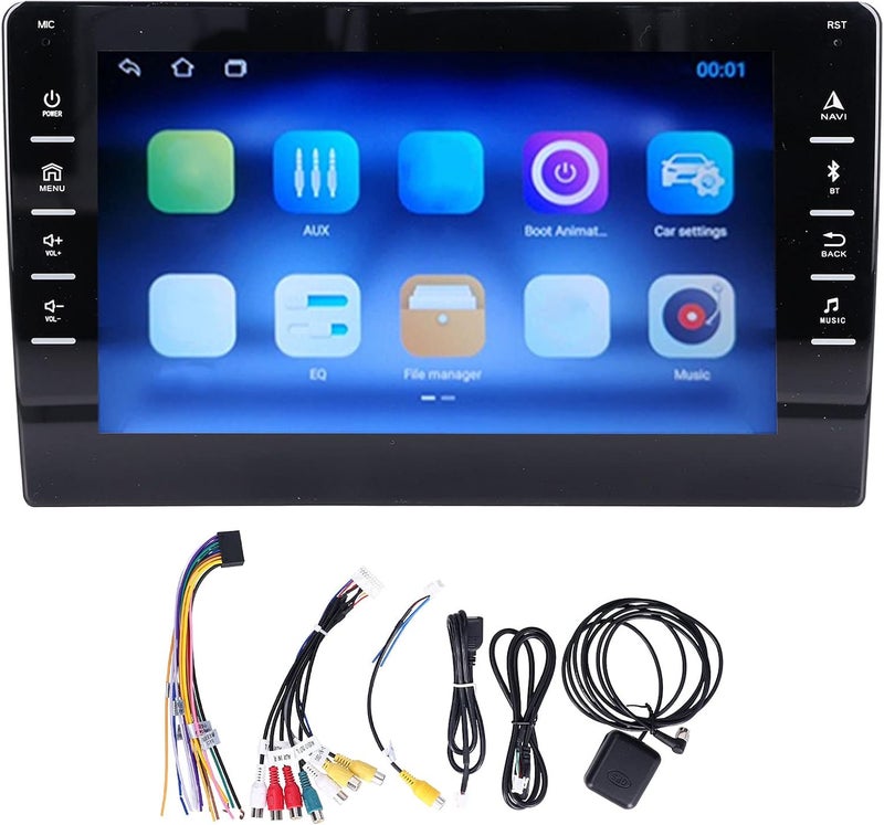 klarako Car Entertainment Multimedia System, klarako 8in Car Stereo GPS Navigation for Android10.0 Wifi FM Radio Media Player Mirror Link Capacitive Touch Screen(1+16G) - Image 1