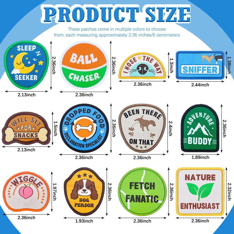Solsew 12 Pcs Funny Tactical Dogs Patches for Harness Collar Service Hook Dog Vest Patches Sayings Set Proud Puppy Dad Mom Training Security Military Tactical Novelty Accessories Gifts - Image 2