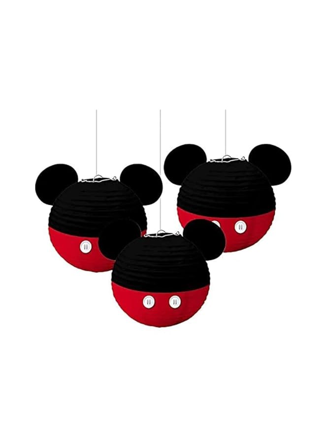 Amscan 243629 Mickey Mouse Hanging Lanterns 9.5 Inches Paper 3 Pcs - Image 1