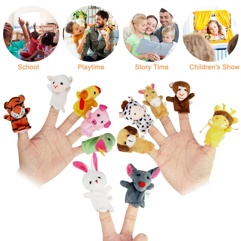 Sealive Finger Puppets for Toddlers 1-3, Baby & Toddler Finger Puppets, Soft Plush Animal Toys for Storytelling, Educational Toy Set for Boys & Girls, Great for Home, School, Parties & Travel - Image 4